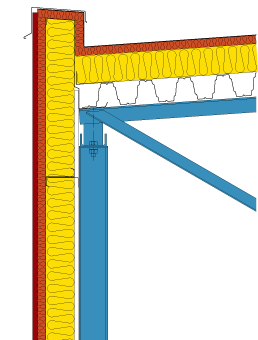 Isolerad byggnad med papptak och pl&aring;tfasad